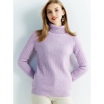 Light Purple Women's Turtleneck Fall Winter Long Sleeve Loose Pure Merino Wool Warm Soft Knitted Pullover Sweater Light Purple Women's Turtleneck Fall Winter Long Sleeve Loose Pure Merino Wool Warm Soft Knitted Pullover Sweater