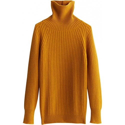 Ginger Women's Turtleneck Fall Winter Long Sleeve Loose Pure Merino Wool Warm Soft Knitted Pullover Sweater Ginger Women's Turtleneck Fall Winter Long Sleeve Loose Pure Merino Wool Warm Soft Knitted Pullover Sweater