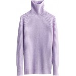 Light Purple Women's Turtleneck Fall Winter Long Sleeve Loose Pure Merino Wool Warm Soft Knitted Pullover Sweater Light Purple Women's Turtleneck Fall Winter Long Sleeve Loose Pure Merino Wool Warm Soft Knitted Pullover Sweater